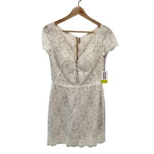 Encore by Watters Ivory Lace Dress Size 4 Fully Lined Molded Cups Bridal Party